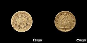 Chile, Santiago. 1 Peso "Igualdad". 1861. Oro.