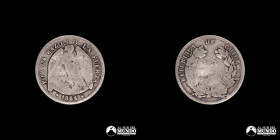 Chile, Santiago. 1 Decimo "Pechugon". 1865/4.