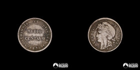 Chile. ½ Centavo. 1872. Doble 8.