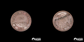 Chile. 1 Centavo 1880. Resellado: "Coquimbo".