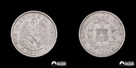 Chile, Santiago. 20 Centavos "Aguila". 1867.