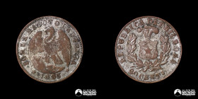 Chile. 20 Centavos "Aguila". 1885. Falsa de epoca.