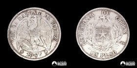 Chile, Santiago. 1 Peso "Aguila". 1867.
