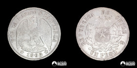 Chile, Santiago. 1 Peso "Aguila". 1868.