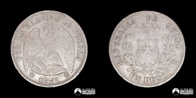 Chile, Santiago. 1 Peso "Aguila". 1871.