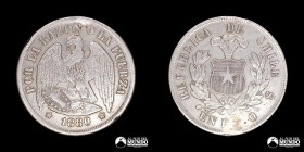 Chile, Santiago. 1 Peso "Aguila". 1880.