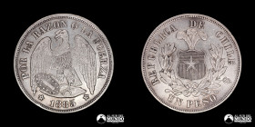 Chile, Santiago. 1 Peso "Aguila". 1885/5.