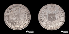 Chile, Santiago. 1 Peso "Aguila". 1889.