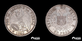Chile, Santiago. 1 Peso "Aguila". 1890.