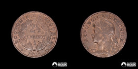 Chile. 2 ½ Centavos. 1906.