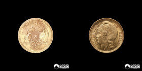Chile, Santiago. 5 Pesos "Republica". 1895. Oro.