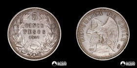 Chile, Santiago. 5 Pesos "Condor". 1927