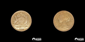 Chile, Santiago. 10 Pesos "Libertad". 1898. Oro.
