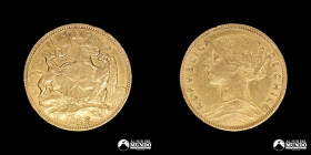 Chile, Santiago. 20 Pesos "Libertad". 1896. Oro.