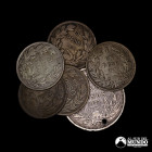 Chile, Santiago. Lote de seis monedas de plata: 50 Centavos, 1 y 5 Pesos. 1905-1927.