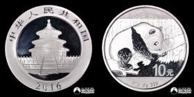 China (Republica Popular). 10 Yuan. 2016. Panda.