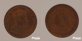 Colonias del Estrecho (Reino Unido). 1 Centavo. 1908. NGC MS63BN.