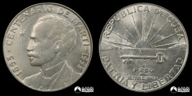 Cuba. 1 Peso. 1953. Conmemorativa: Jose Marti. PCGS MS61.