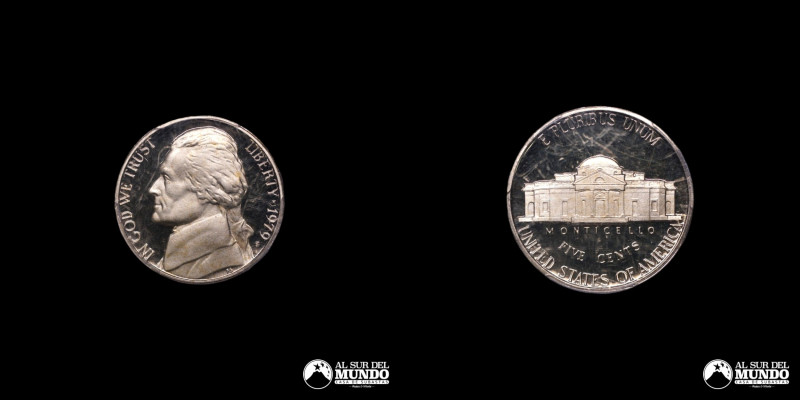 Estados Unidos, ceca de San Francisco. 5 Centavos 1979. Cuproniquel; 5 g.; 21,2 ...