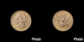 Estados Unidos, San Francisco. 5 Dolares. 1901. Oro.