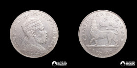 Etiopia. 1 Birr. 1897 (Menelik II).