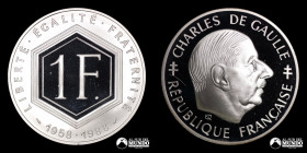 Francia. 1 Franco 1988. Conmemorativa: Charles de Gaulle.