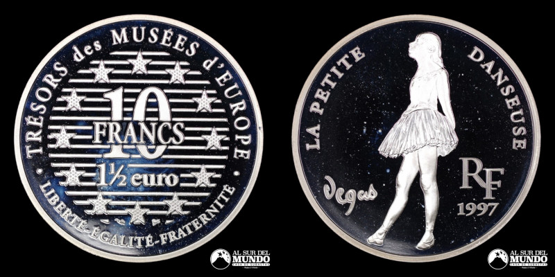 Francia. 10 Francos / 1 ½ Euro 1997. Tesoro De Los Museos. La Petite Danseuse. P...