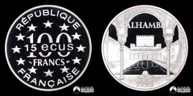 Francia. 100 Francos / 15 Ecus 1995. Alhambra, Granada.