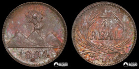 Guatemala. ¼ Real. 1894. PCGS MS65.