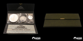 Haiti. Set de tres piezas de prueba en plata: 5, 10 y 25 Gurdes. 1968.