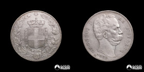 Italia, Roma. 5 Liras. 1879.