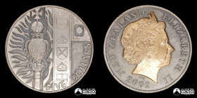 Nueva Zelanda. 5 Dolares. 2002 (Isabel II). Conmemorativa: Jubileo de Oro.