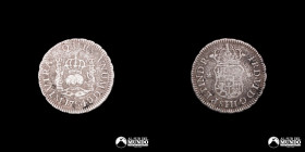 Peru, Lima. ½ Real (columnaria). 1754 (Fernando VI). JD.