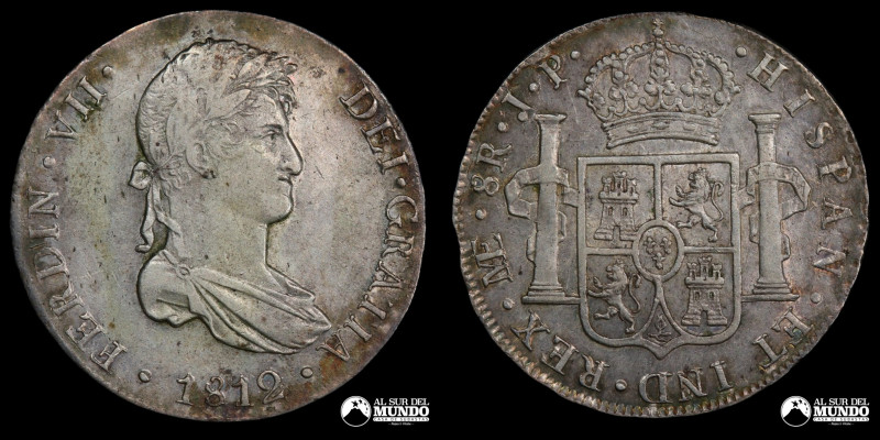 Peru, ceca de Lima. 8 Reales. 1812. Ensayadores: JP (Juan Martinez de Roxas y Pa...