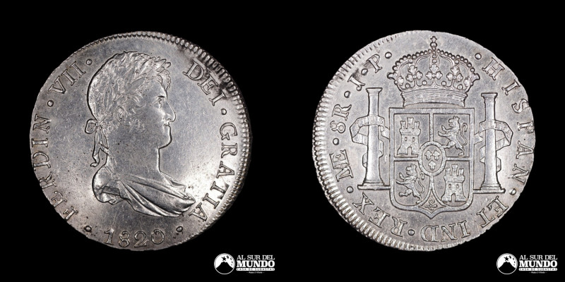 Peru, ceca de Lima. 8 Reales. 1820. Ensayador: JP (Juan Martinez de Roxas y Pabl...