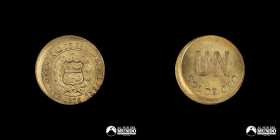 Peru. 1 Sol de Oro. 1976. Error: Cospel desalineado.