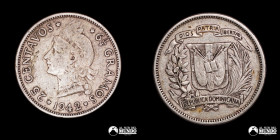 Republica Dominicana. 25 Centavos. 1942.