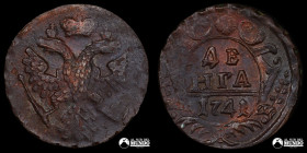 Rusia. 1 Denga. 1741. PCGS MS62BN.