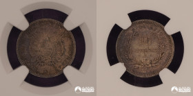 Uruguay. 10 Centesimos. 1877. NGC MS64.
