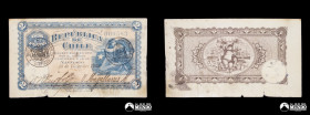 Chile, Republica. 2 Pesos. 1922.