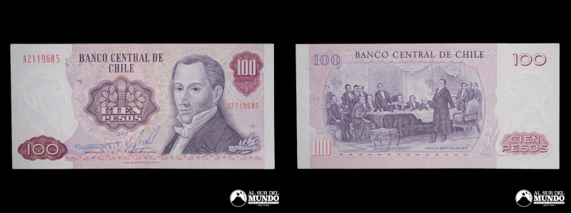 Chile. Banco Central. 100 Pesos 1977. Bardon - Molina. P#152 (XF)

Estimate: U...