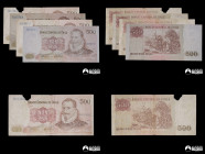 Chile, Banco Central. Lote de cuatro billetes: 500 Pesos. 1977.