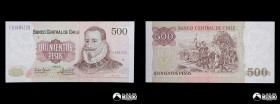 Chile, Banco Central. 500 Pesos. 1990.