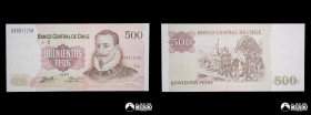 Chile, Banco Central. 500 Pesos. 1993. REPOSICION.
