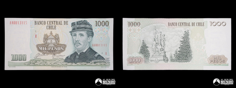 Chile. Banco Central. 1000 Pesos 1993. Zahler - Marshall. REPOSICION. P#154 (UNC...