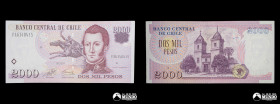 Chile, Banco Central. 2.000 Pesos. 2002.