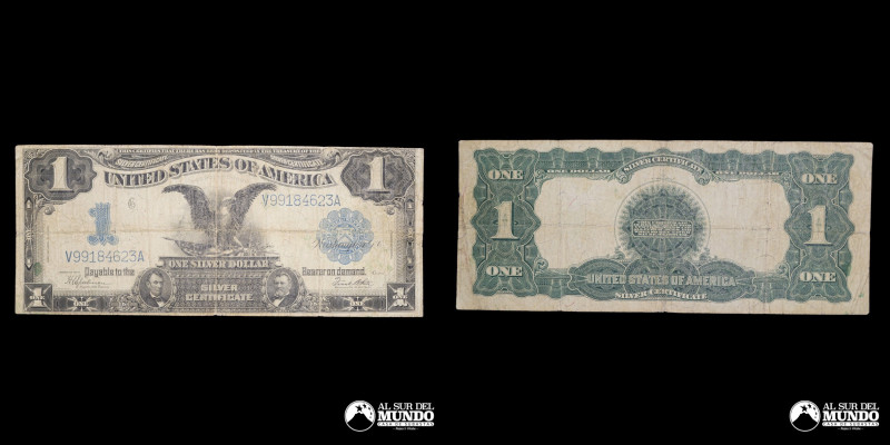 Estados Unidos, Certificado de plata. 1 Dolar (sello azul). 1899. VF.

Estimat...