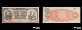 Mexico, Banco Oriental de Mexico. 5 Pesos. 1914.