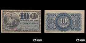 Peru, Compañia de Obras Publicas y Fomento. 10 Centavos. 1876.