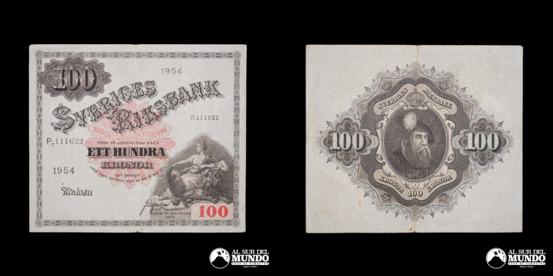 Suecia. Rey Gustav Vasa. 100 Coronas. 1960. (XF-) P 48 

Estimate: USD 30 - 60...